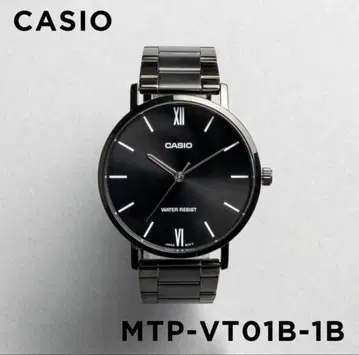 CASIO MTP-VT01B-1B 블랙 손목시계 카시오 스탠다드