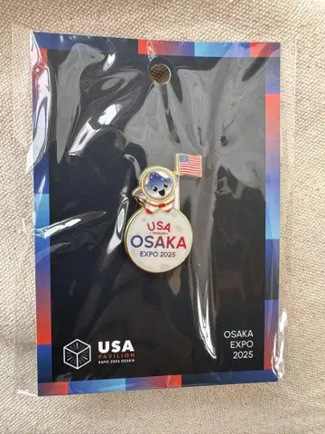 오사카 간사이 엑스포 미국 파빌리온 EXPO 2025 USA 핀 배지