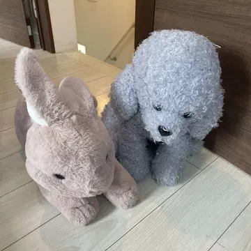 토끼와 개 봉제 인형 세트