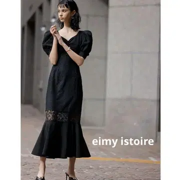 eimy istoire 하트 넥 레이스 머메이드 원피스