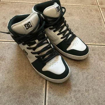 DC shoes 하이컷 스니커즈 화이트/그린 28cm