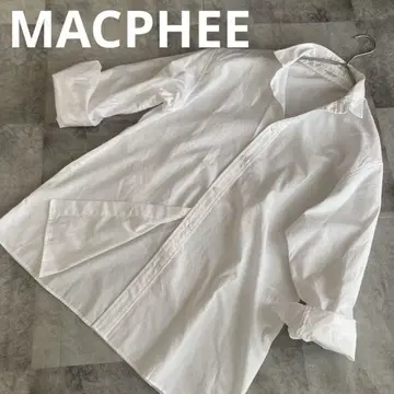 MACPHEE 이지케어 백 샤기 셔츠 36 코튼 화이트