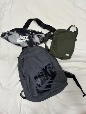 Nike 바디백 백팩 숄더백 3개 세트