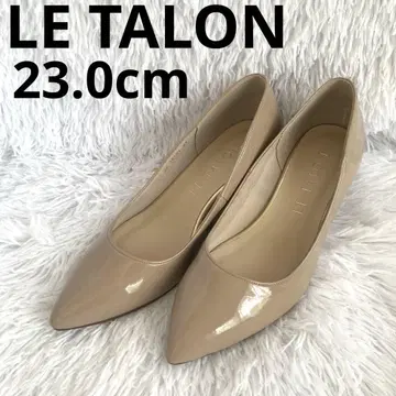 새상품급 LE TALON 루타론 에나멜 펌프스 스틸레토 베이지