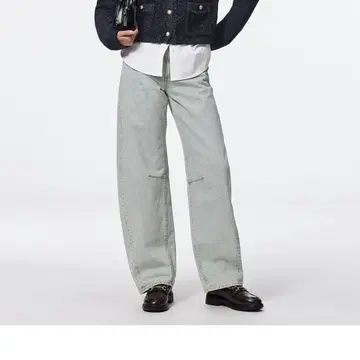 배럴 레그 청바지 긴 길이 3XL
