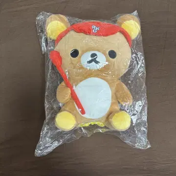 리락쿠마 빨간색 헤드밴드 봉제 인형