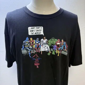 영웅 모음 JESUS풍 프린트 티셔츠 2XL T-shirt i-141