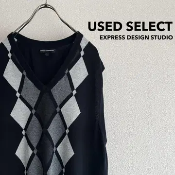 구제 의류 "EXPRESS DESIGN STUDIO" 니트 조끼