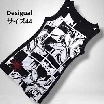 데시구알 Desigual 슬리브리스 꽃무늬 원피스 빅 사이즈