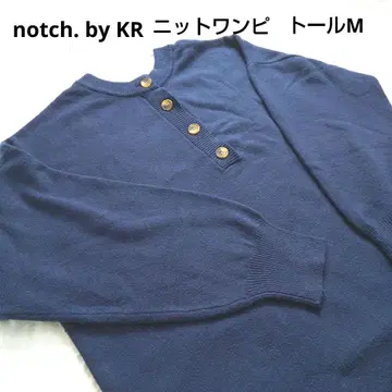 notch. by KR 헨리넥 니트 원피스 TM 네이비