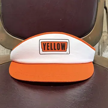 데드스탁 선바이저 YELLOW 기업용 로고 오렌지 빈티지