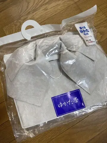 리본 유카타 오비 화이트 컬러