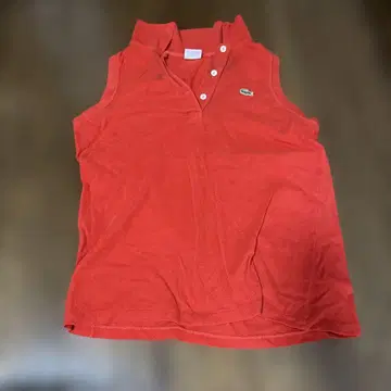 Lacoste 슬리브리스 폴로 셔츠 오렌지