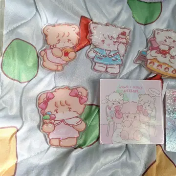곰 아크릴 키링 5개 세트