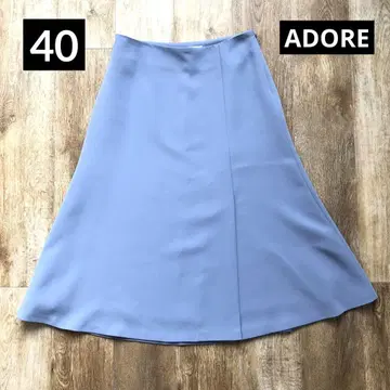ADORE 플레어 스커트 슬릿 블루 사이즈 40 포멀 오피스