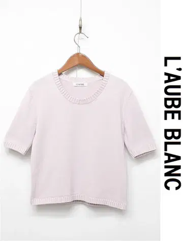 P369/24SS L'AUBE BLANC 반팔 니트 풀오버 핑크