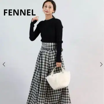 새상품 FENNEL 페넬 YAMADAYA 백 리본 롱 스커트