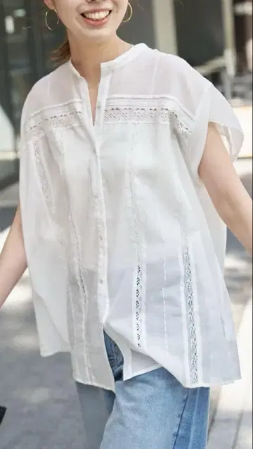 Spick and Span CO 론 프렌치 레이스 블라우스