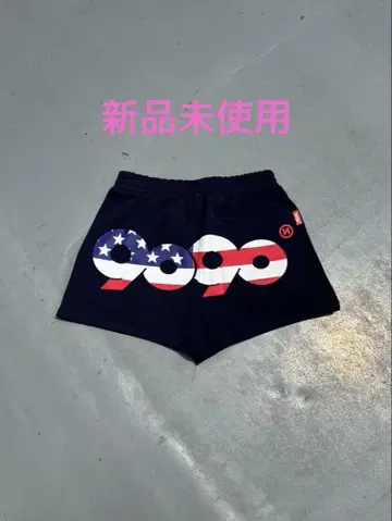90 로고 미국 마이크로 쇼츠 네이비