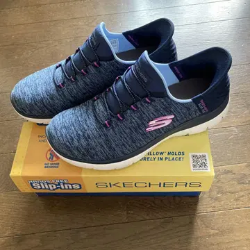 스케쳐스 스니커즈 Slip-ins 23.5cm 네이비