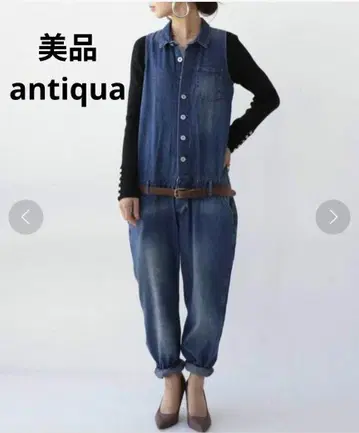 새상품급 antiqua 데님 올인원