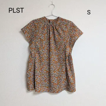 0069 PLST 플라스테 보타니컬 무늬 블라우스 S 사이즈