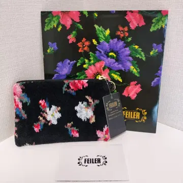 미사용 페이러 FEILER 꽃무늬 파우치