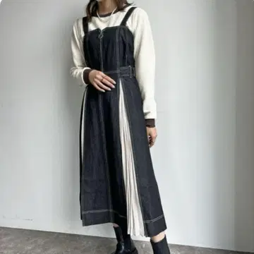 CPCM 데님 점퍼 원피스
