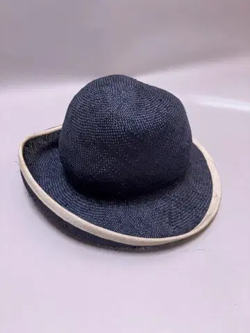 JEAN LOUIS SCHERRER 스트로우 햇 네이비 밀짚모자