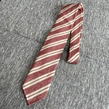TIEYOURTIE 빨간색과 흰색 스트라이프 넥타이 약 8cm 폭