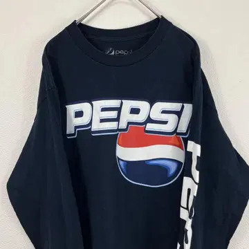USA 구제 의류 pepsi 펩시 롱 T 긴팔 티셔츠 네이비 기업 계열