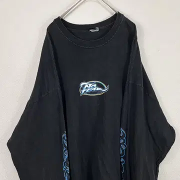 미국 구제 의류 00s y2k no fear 페이드 롱 T 긴팔 티셔츠
