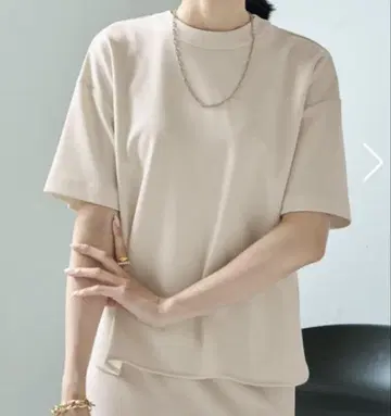 스타일 델리 [장인 조젯] 티셔츠 형태 블라우스