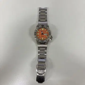 세이코 오토매틱 다이버 워치 오렌지 7S26-0350
