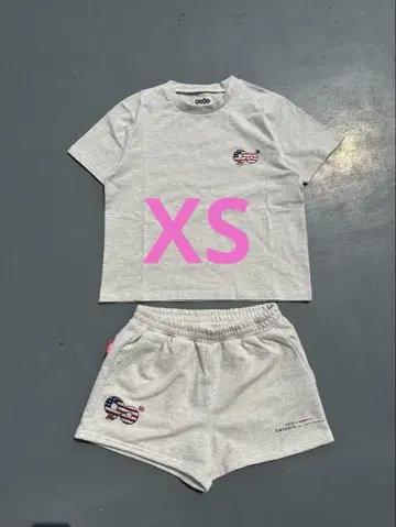 90 Logo American Tee Micro Shorts 세트 XS