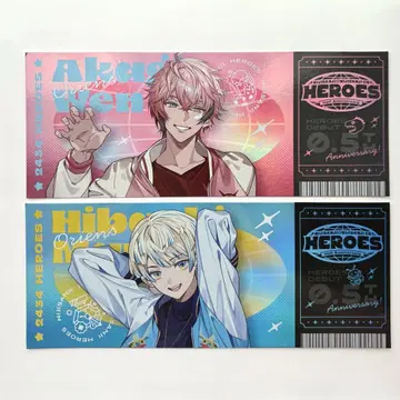 아카기 웬 히하치 마나 니지산지 HEROES 티켓풍 카드 하후아니