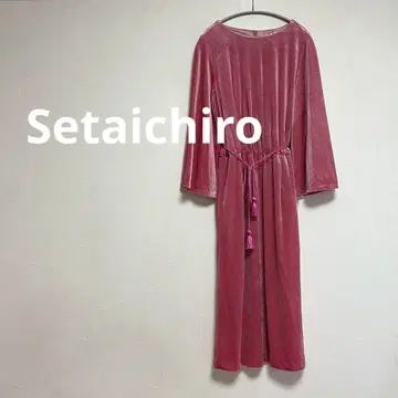 세타이치로 setaichiro 벨로아 원피스 핑크 여성용 S