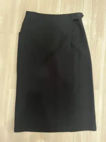 ROUGE VIF 블랙 랩 타이트 스커트 38