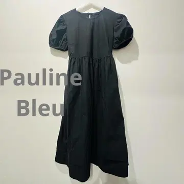 폴린 블루 Pauline Bleu 블랙 반팔 롱 원피스 새상품급