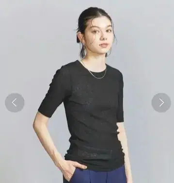 폴리에스테르 골지 컴팩트 컴팩트 숏 슬리브 탑