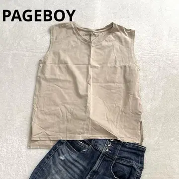PAGEBOY 오가닉 코튼 탱크탑 베이지 F 사이즈