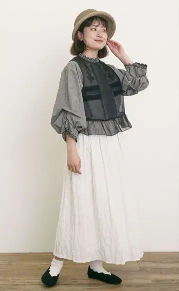 사만사 모스모스 베스트와 셔츠 세트