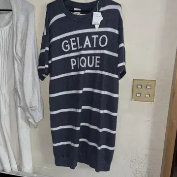 GELATO PIQUE 스트라이프 반팔 니트 L 새상품