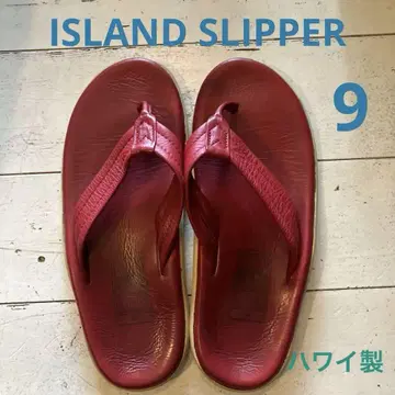 ISLAND SLIPPER 아일랜드 슬리퍼 레드 가죽 하와이 제 9