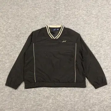 MIZUNO 블랙 V넥 스포츠 웨어 폴리 골프 L 070407
