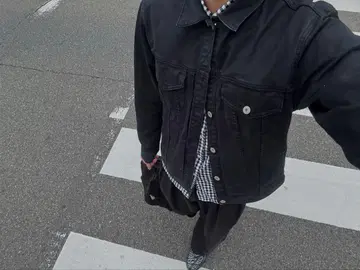 블랙 화이트 깅엄 체크 셔츠