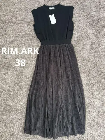 택 포함 미사용 RIM.ARK 레이스 니트 드레스 38
