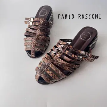 FABIO RUSCONI 펄 디자인 뮬 브라운 35