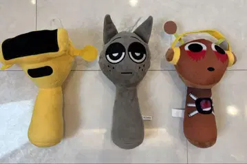 스플랭키 봉제 인형 3개 세트 그레이, 가노르드, 오렌 호러 모드