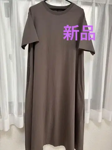 브라운 티셔츠 원피스 반팔